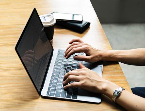 Typing on computer